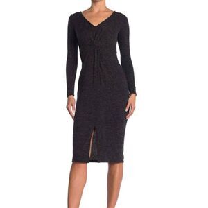 THREADS AND STATES Knit Long Sleeve 2 Way Twist Back Dress Size Medium